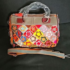 Genuine leather speedy style purse